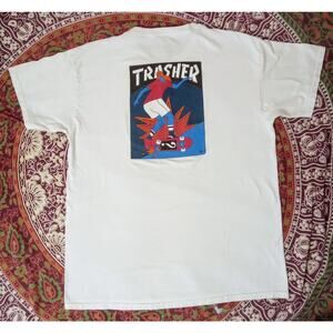 Rare Thrasher x Parra Hurricane Trasher Magazine Skateboard Tee Shirt SZ L